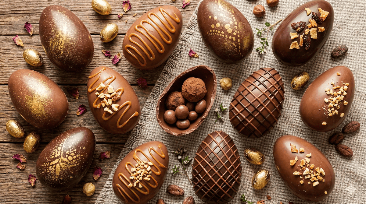 Ovos de Páscoa artesanais de diversos sabores